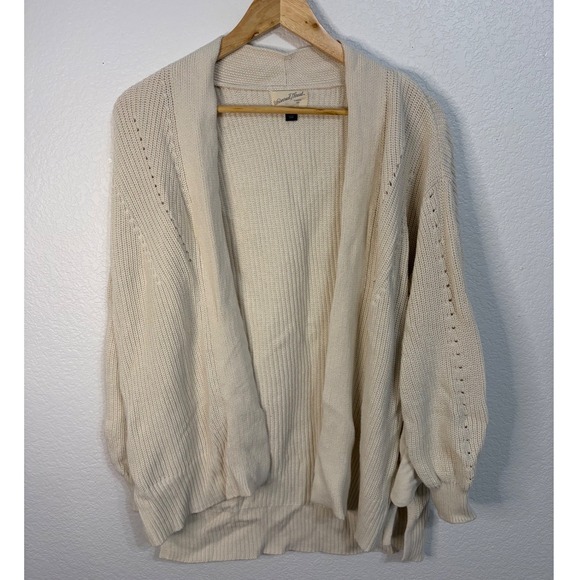 Universal Thread Sweaters - Universal Thread Cream Shaker Knit Open Front Cardigan Sweater Womens Small